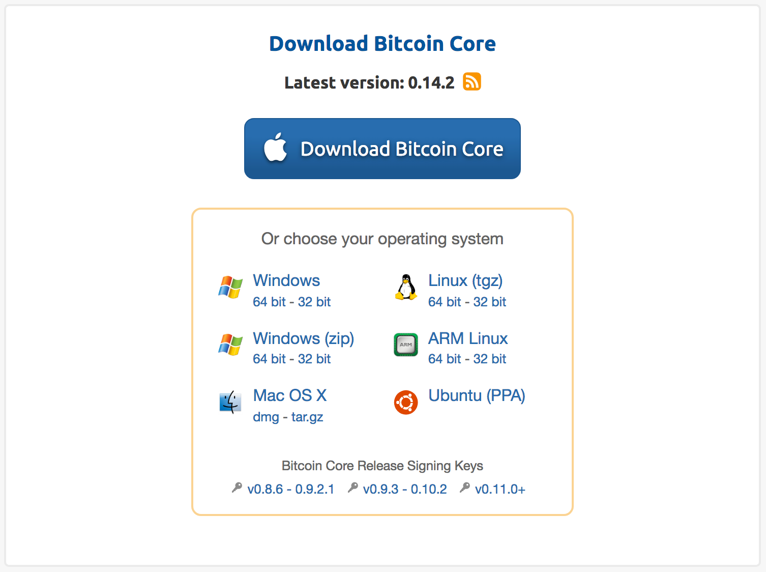 Bitcoin Core Version 0.14.2