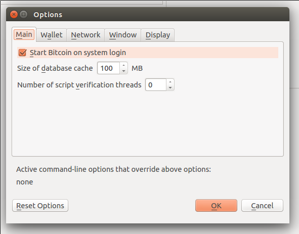 bitcoin command line options