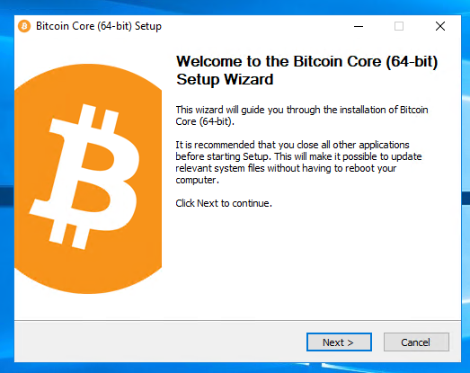 Windows 10 installer start Bitcoin Core v22.0: Download Wallet & Blockchain